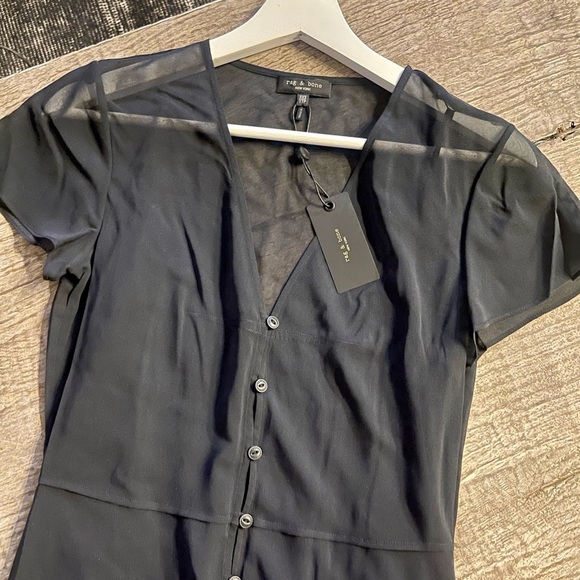 Rag & Bone McCormick Dress in Black. - Picture 8 of 10